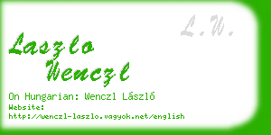 laszlo wenczl business card